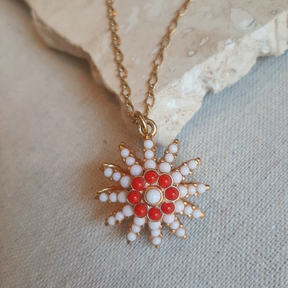 J. Crew Gold Tone Sea Urchin Pendant Necklace